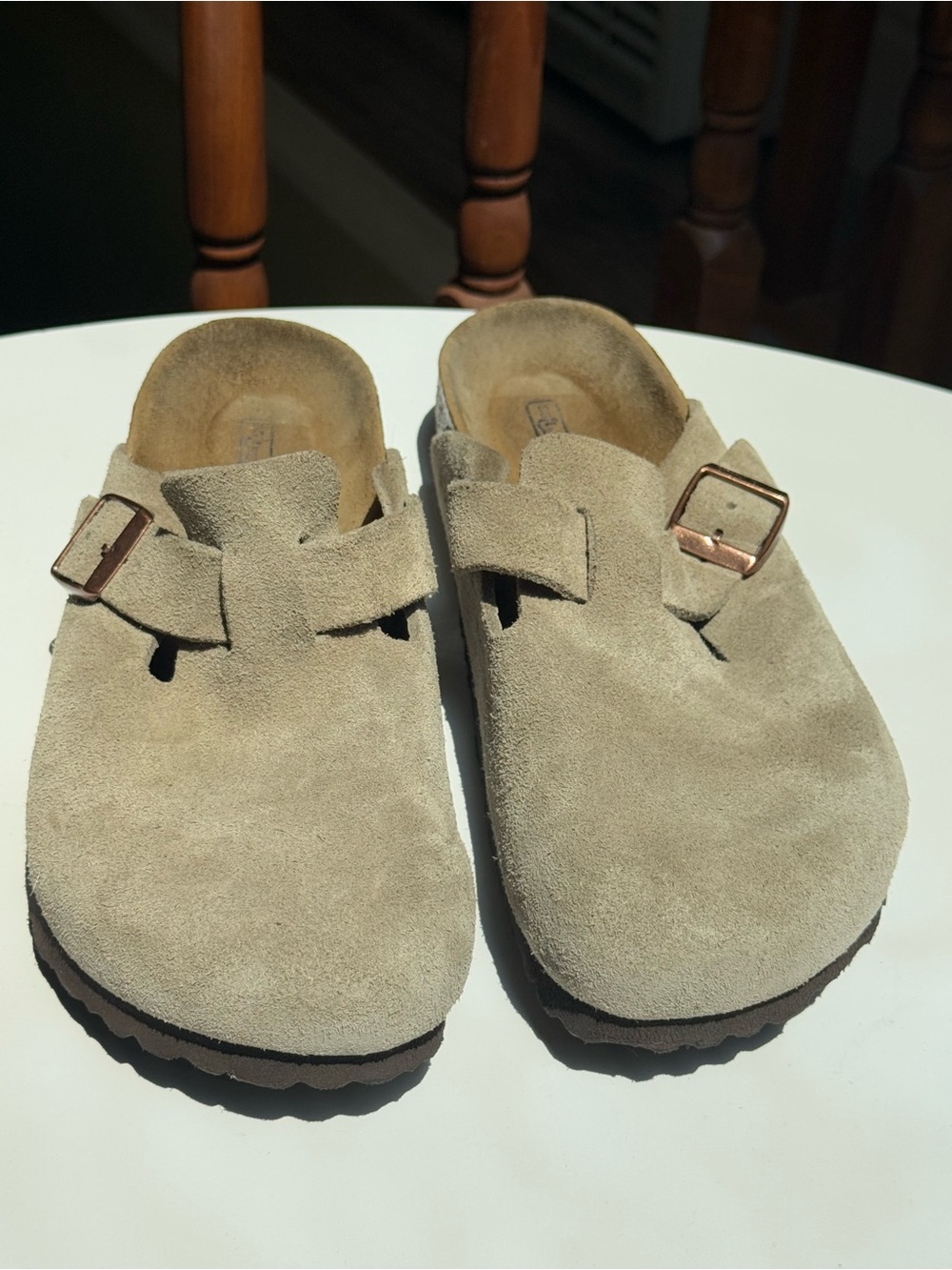 Birkenstock Boston Suede Slip-On Clogs with Buckle size 7-7.5 women